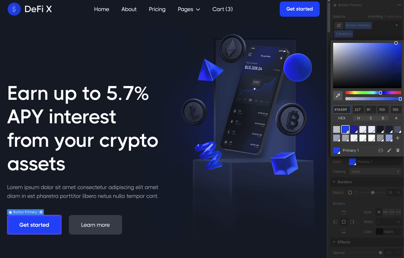 Colors - CSWallet Webflow Template